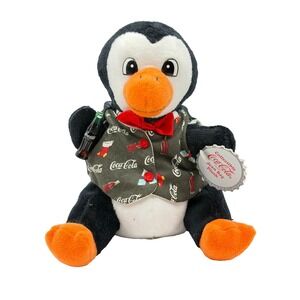 Coca-Cola Penguin Bean Bag Plush Christmas Collectible, 1998 90's Vintage